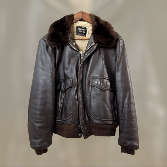 Vintage Bomber/Aviator leather jacket -Size 42 - Picture 12 of 12